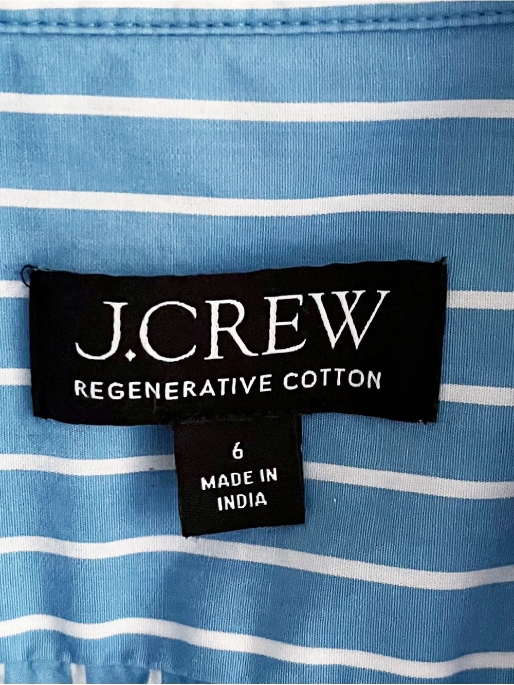 J Crew blue puffy sleeve button-down shirt